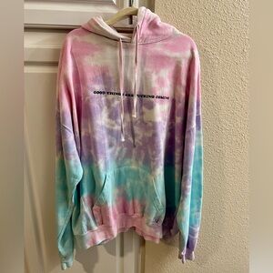 The Mayfair Group Tie-Dye Hoodie with Positive Message
